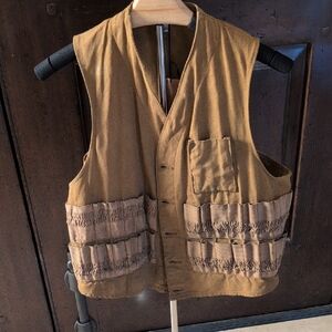 Brown Hunting Shooting Utility Vest 1940s 1950s